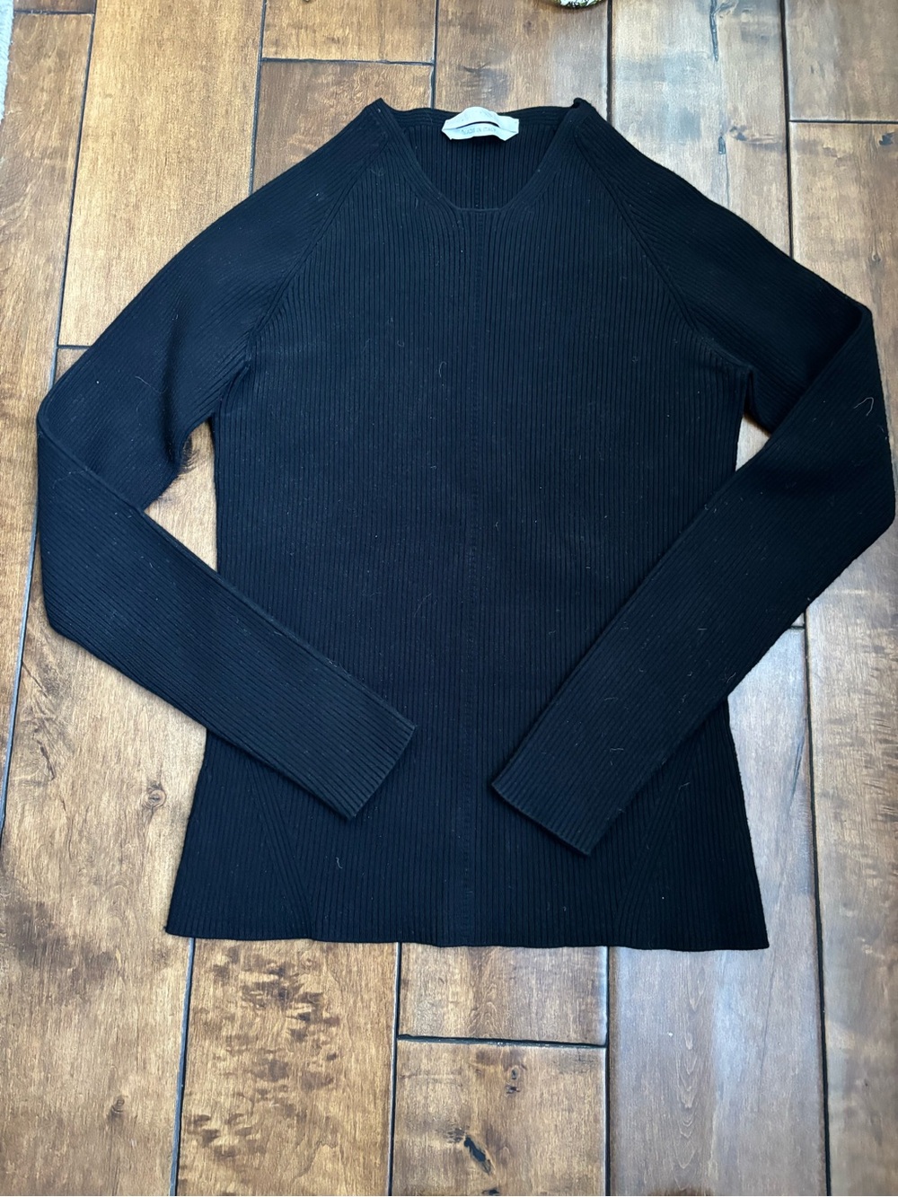 Hugo Boss Size Medium Black Ribbed Fahdi Sweater